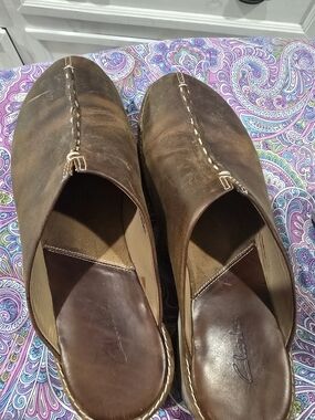 Clarks Brown Leather Slip-On Loafers